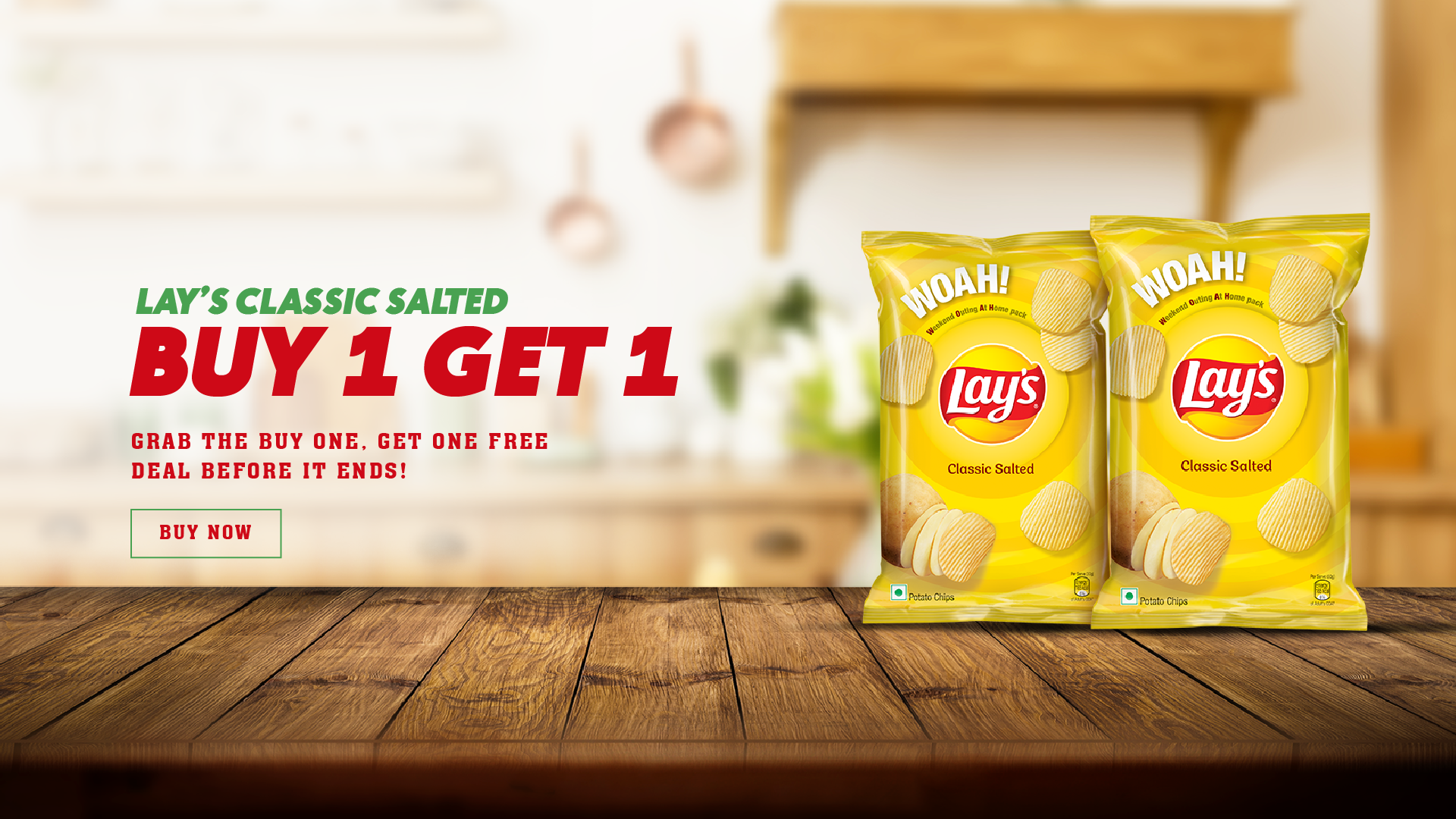 Lay's Classic Salted Buy 1 Get 1 free deal Before it ends